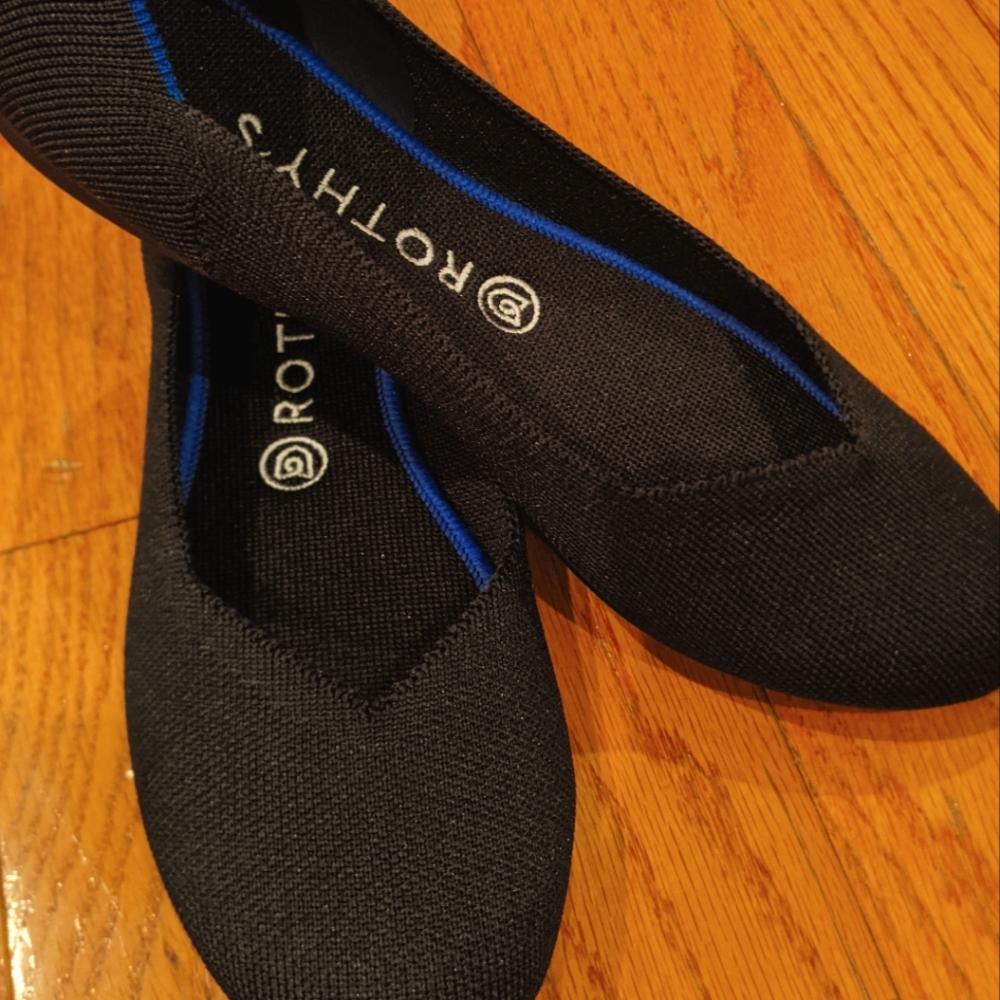 Rothy's Size 9 Black Ballet Flats